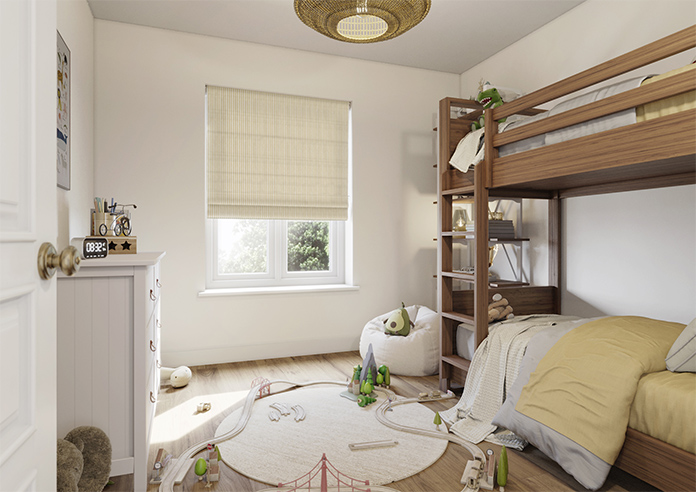 Emily Bond Oscar Stripe, Gold - Roman Blind - Image 6